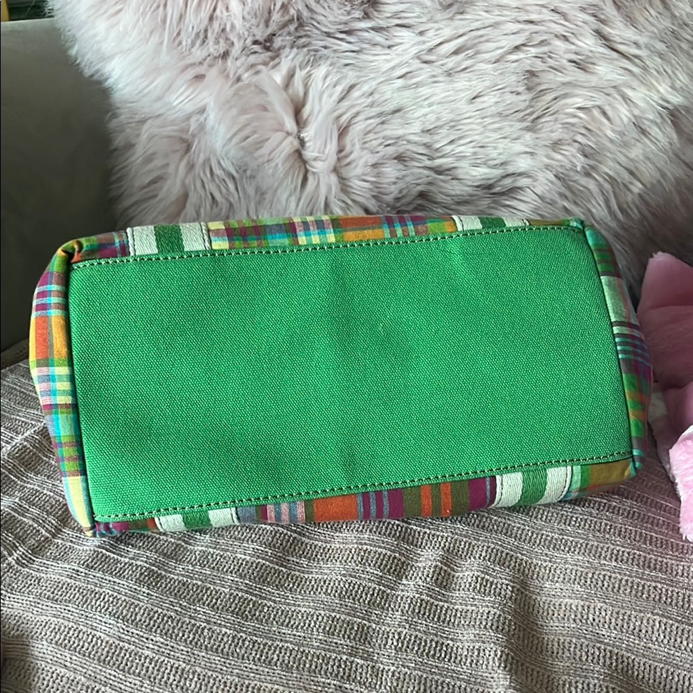 Tommy Hilfiger Green and Orange Tote Bag Satchel - Picture 6 of 6